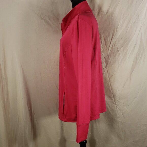 Women's Danskin NOW Semi-Fitted Warm-up Jacket in Fuchsia - XL - Picture 2 of 5